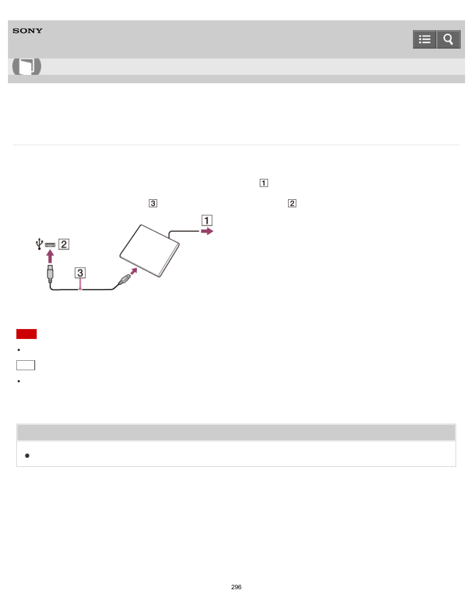 Connecting an external drive, User guide | Sony SVT21223CYB User Manual | Page 296 / 475