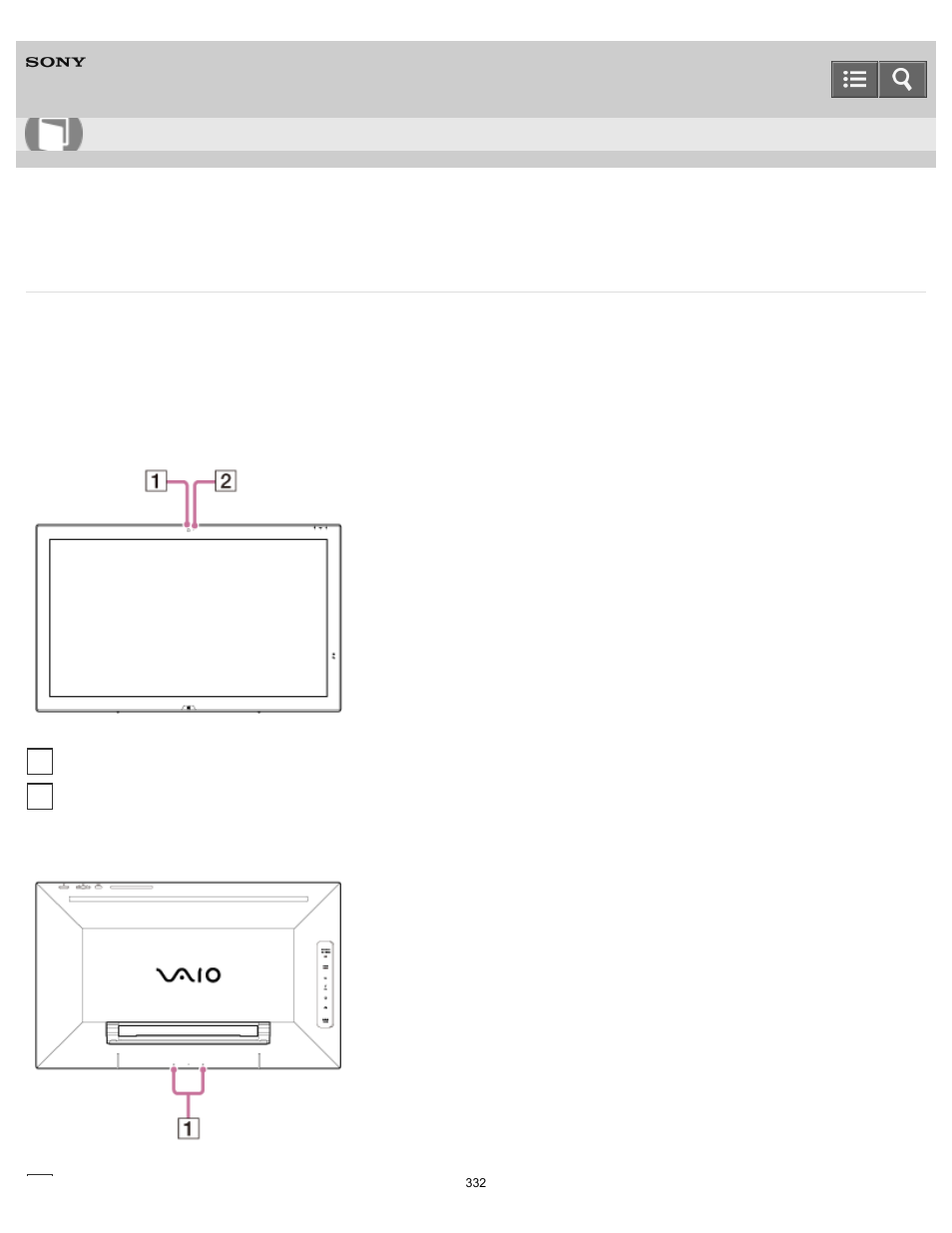 Using the built-in camera, User guide | Sony SVT21223CYB User Manual | Page 332 / 475