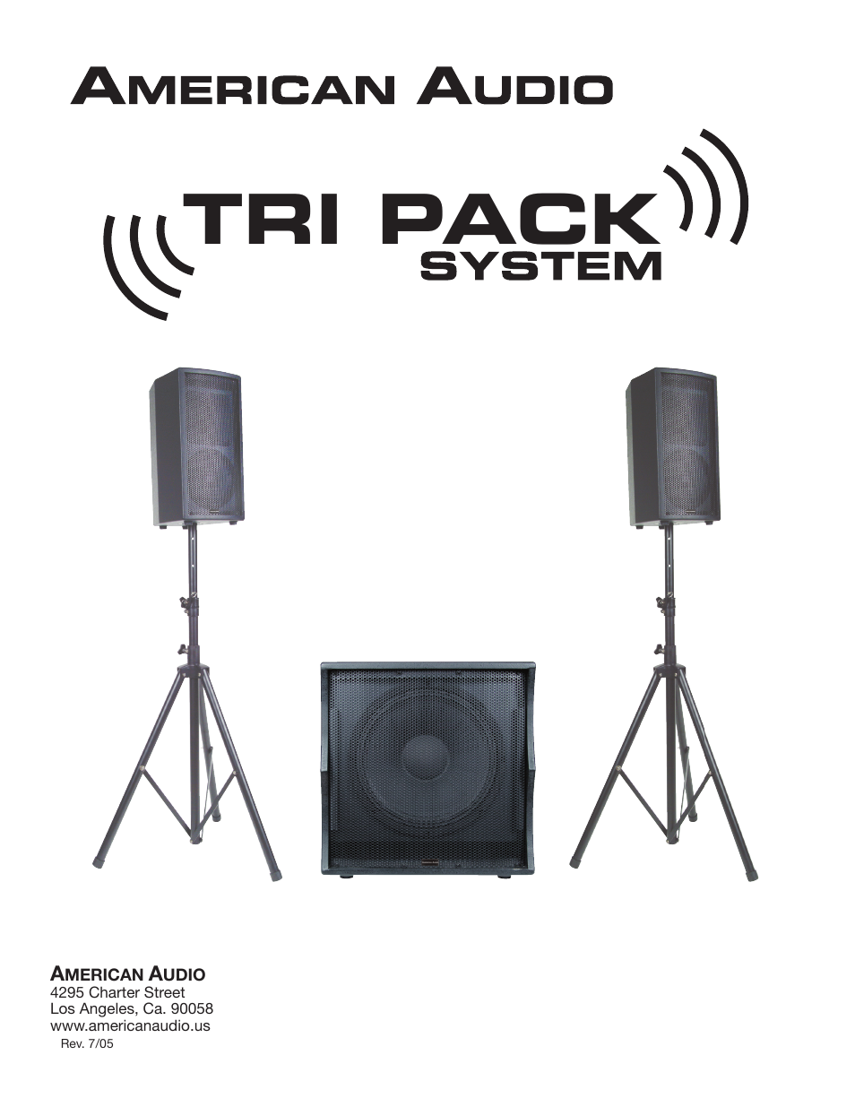 American Audio Tri Pack System User Manual | 15 pages