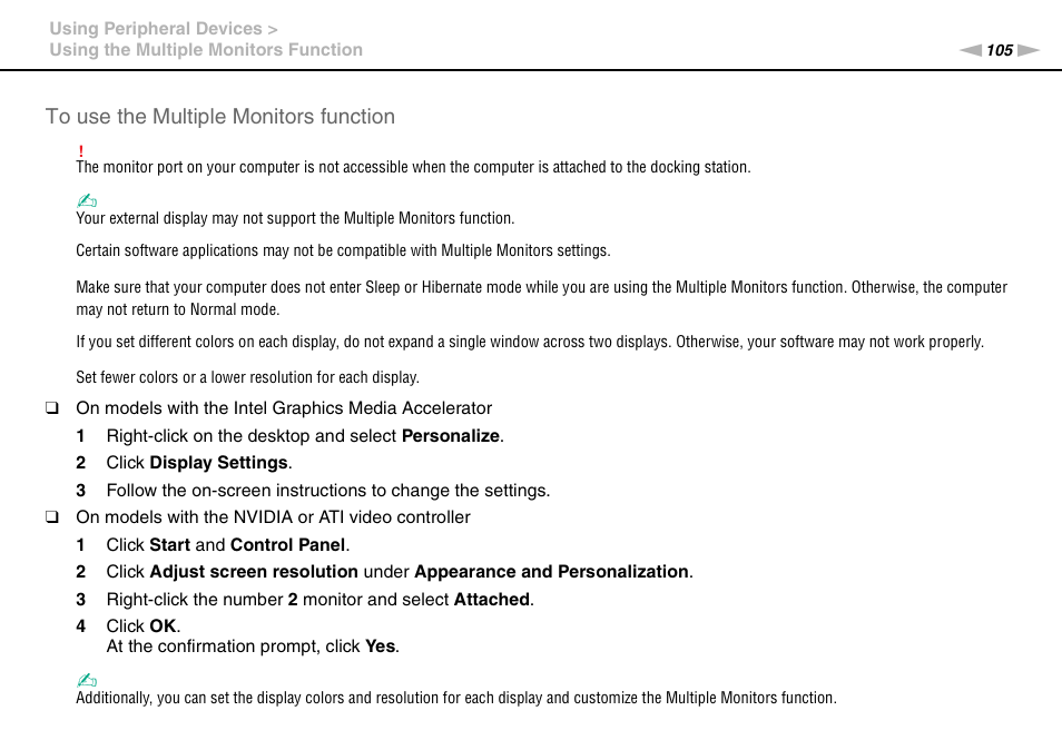 Sony VGN-SR490DDB User Manual | Page 105 / 203