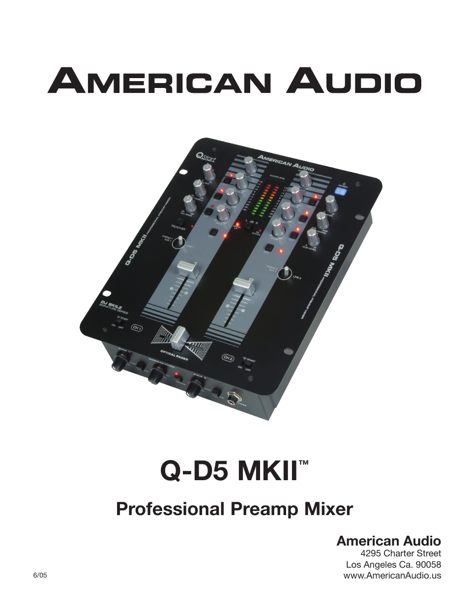 American Audio Q-D5 User Manual | 16 pages