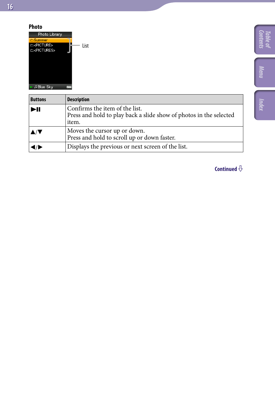 Sony NWZ-E436FBLK User Manual | Page 16 / 126