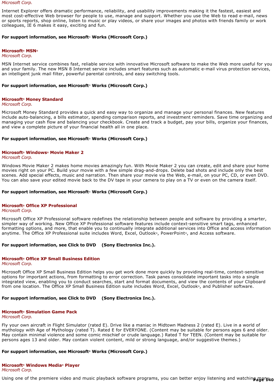 Sony PCV-RS431 User Manual | Page 140 / 146