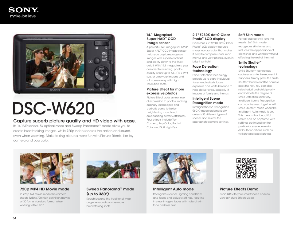 Dsc-w620 | Sony DSC-HX200V User Manual | Page 34 / 73