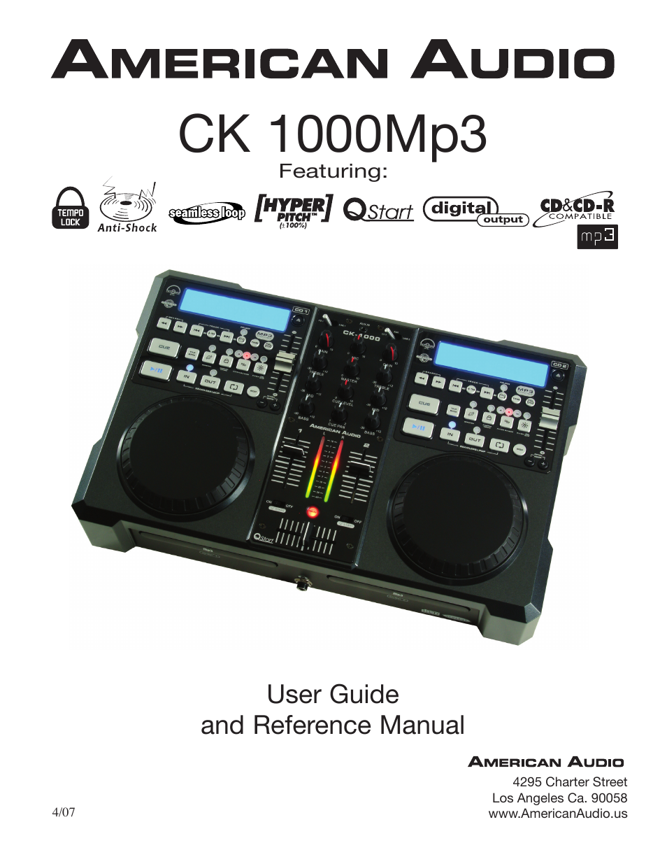 American Audio CK-1000 MP3 User Manual | 34 pages