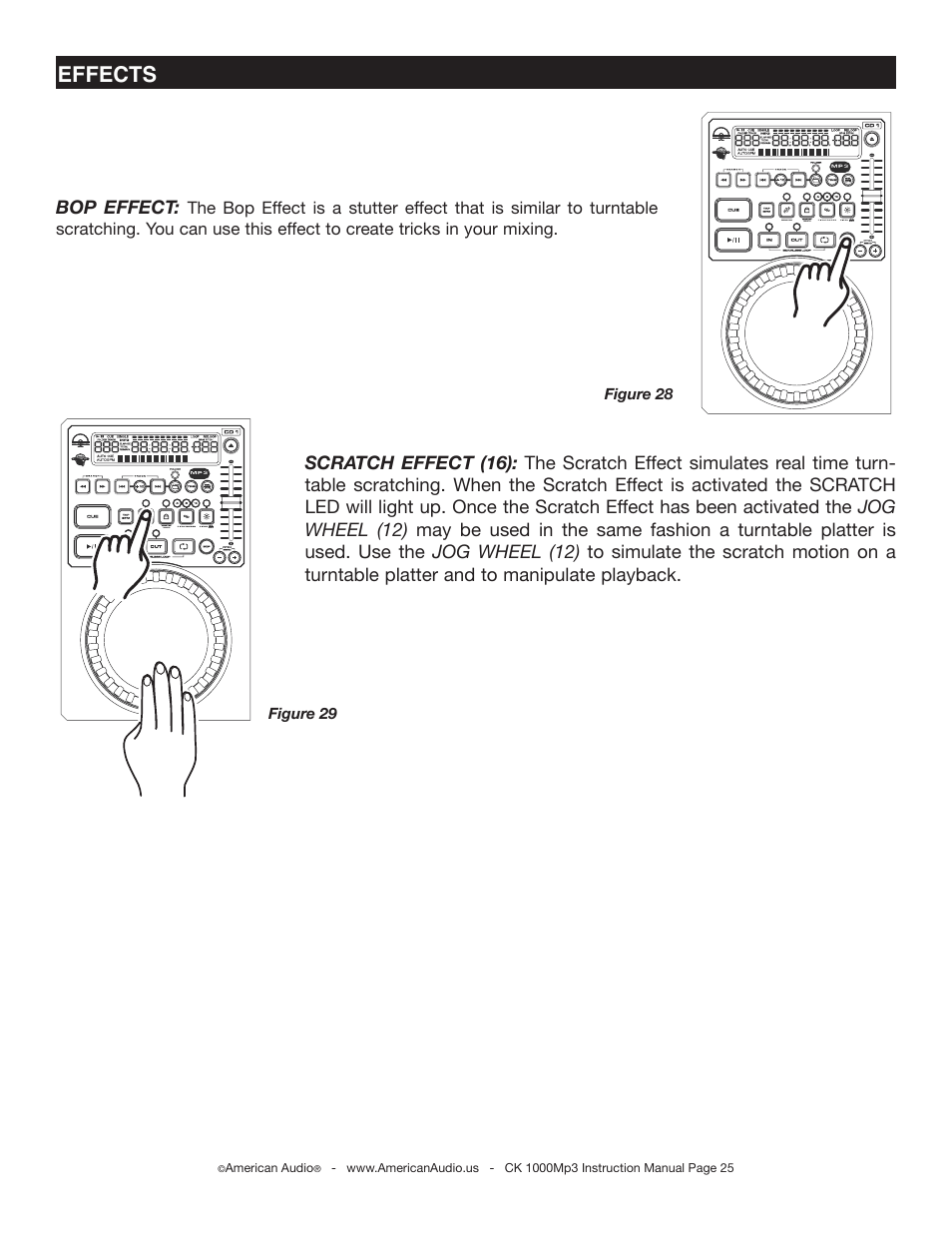 Effects | American Audio CK-1000 MP3 User Manual | Page 25 / 34