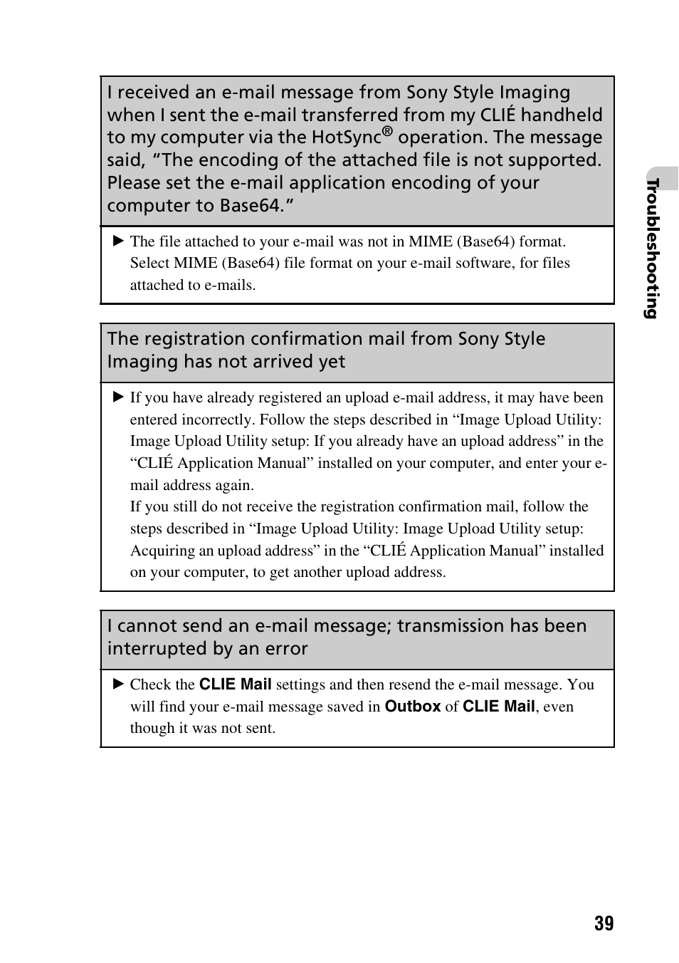 Operation. the message said | Sony PEG-NX80V User Manual | Page 39 / 56
