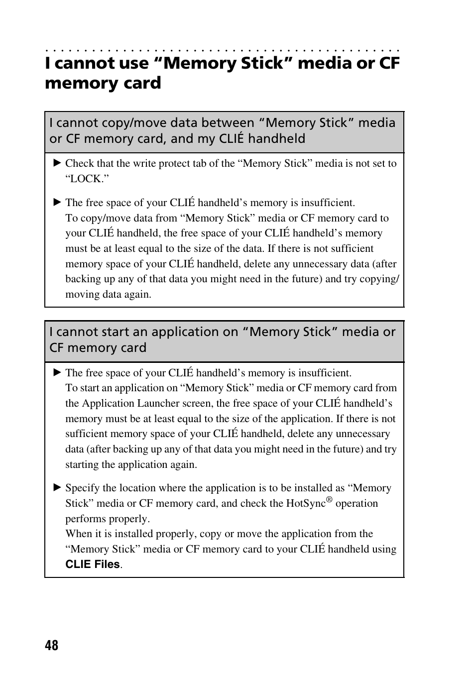 Sony PEG-NX80V User Manual | Page 48 / 56