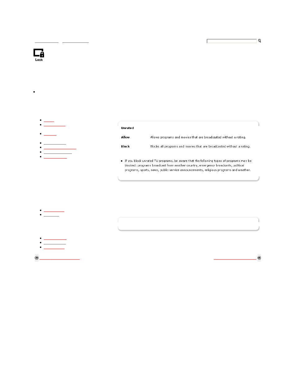 Using the parental lock, Custom rating system chart | Sony KDL-32XBR9 User Manual | Page 134 / 193