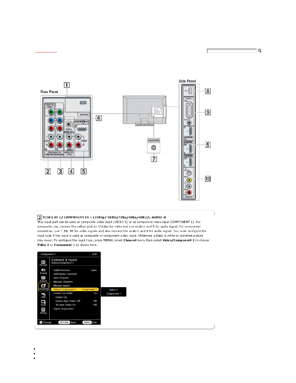 Locating inputs and outputs | Sony KDL-32XBR9 User Manual | Page 18 / 193
