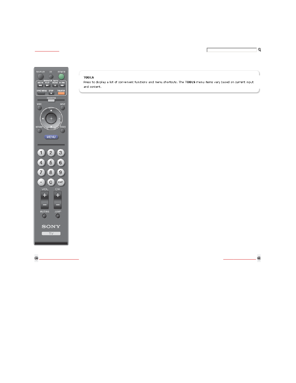Remote control button description | Sony KDL-32XBR9 User Manual | Page 57 / 193