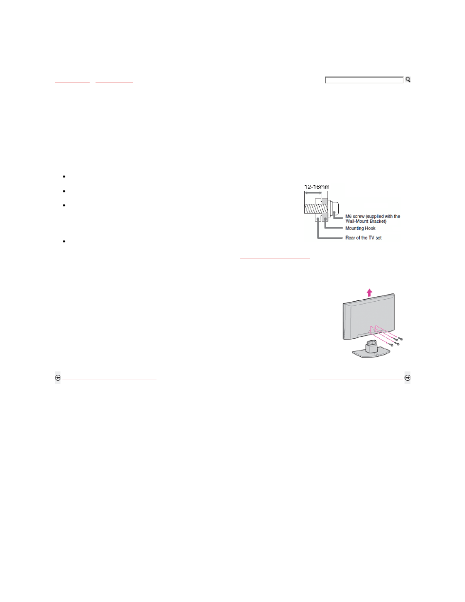 Preparation for a wall-mount bracket | Sony KDL-32XBR9 User Manual | Page 7 / 193