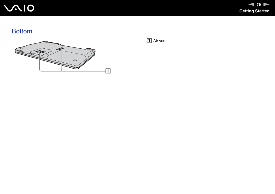 Bottom | Sony VGN-AR550U User Manual | Page 19 / 206