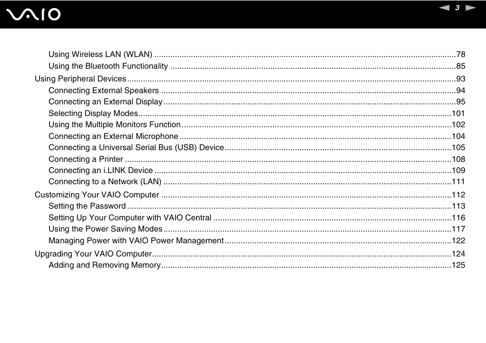 Sony VGN-AR550U User Manual | Page 3 / 206