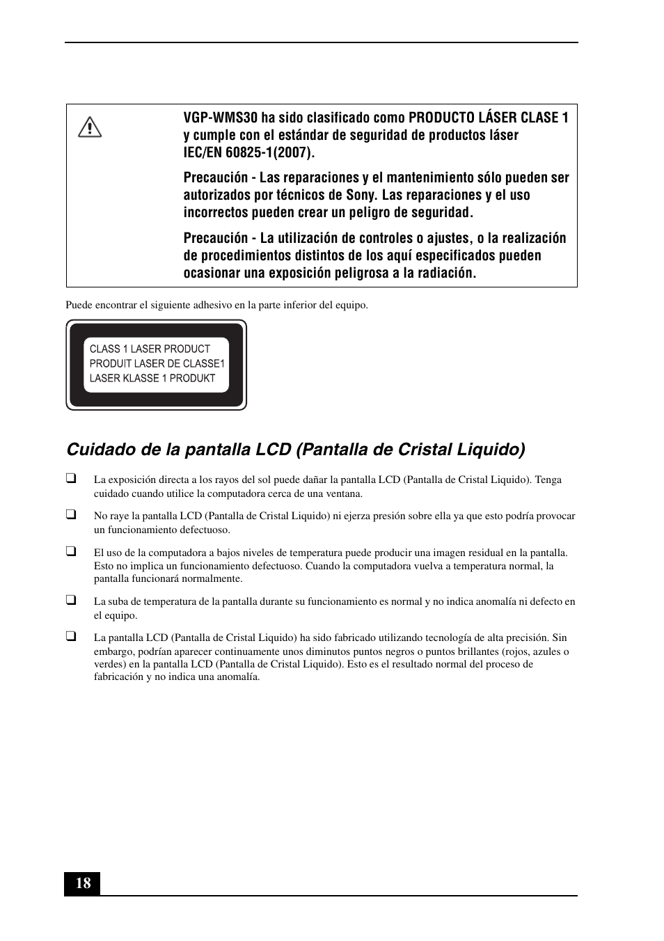 Sony VPCL211FX User Manual | Page 18 / 20