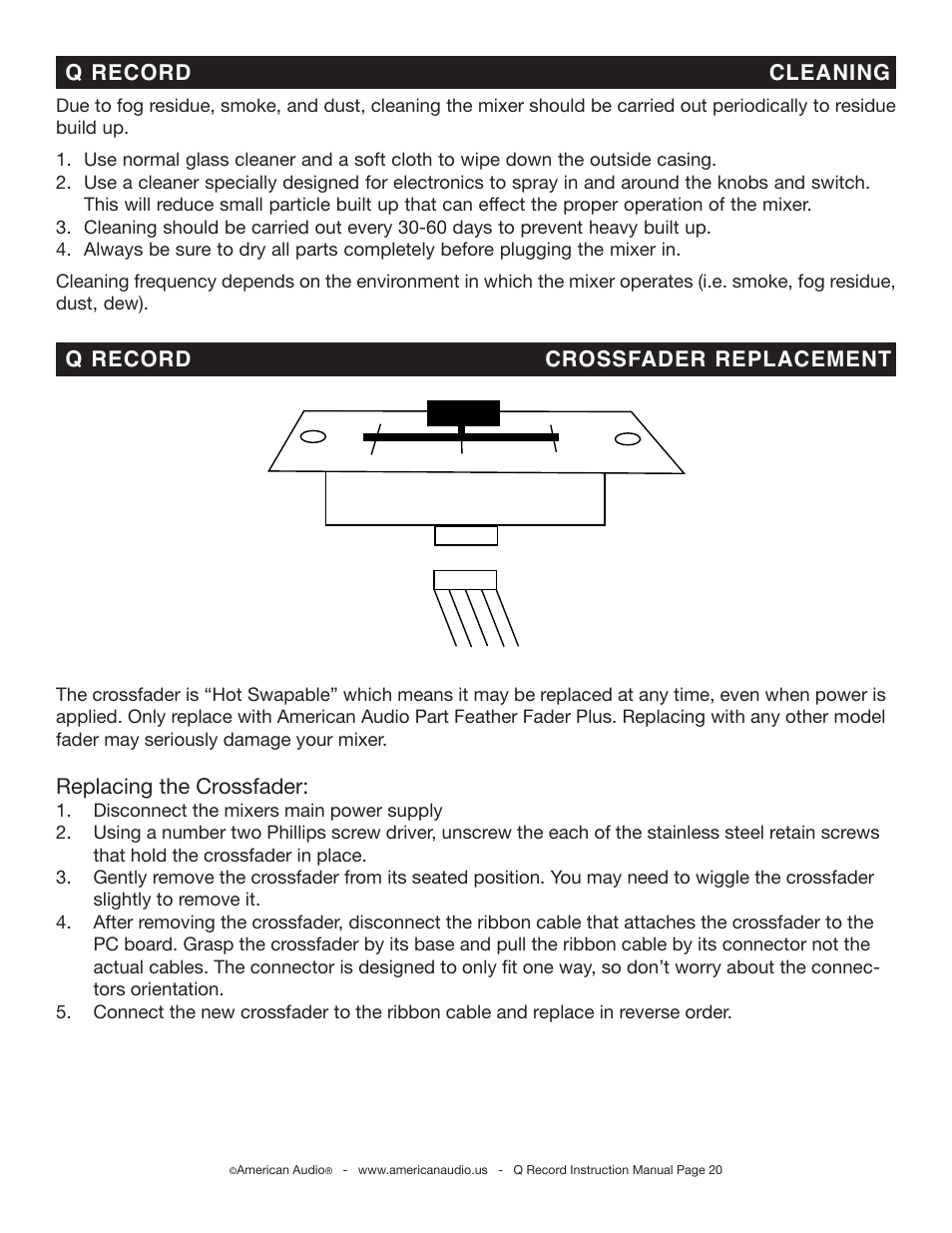 American Audio Q-Record User Manual | Page 20 / 25