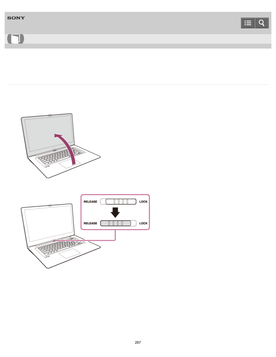 Using your vaio computer in tablet mode, User guide | Sony SVF15N26CXB User Manual | Page 267 / 479