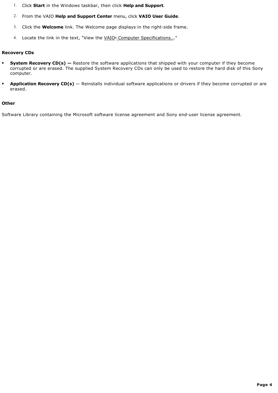 Sony PCV-W20 User Manual | Page 4 / 103