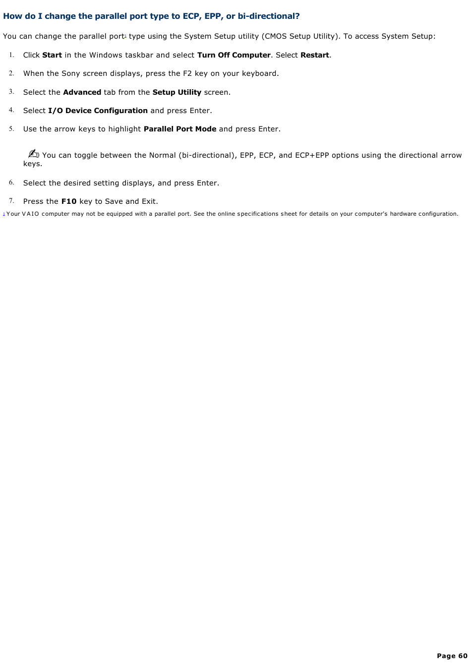 Sony PCV-W20 User Manual | Page 60 / 103
