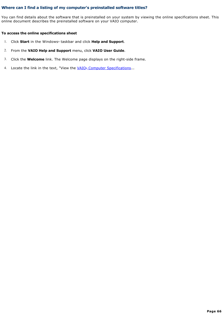 Sony PCV-W20 User Manual | Page 66 / 103