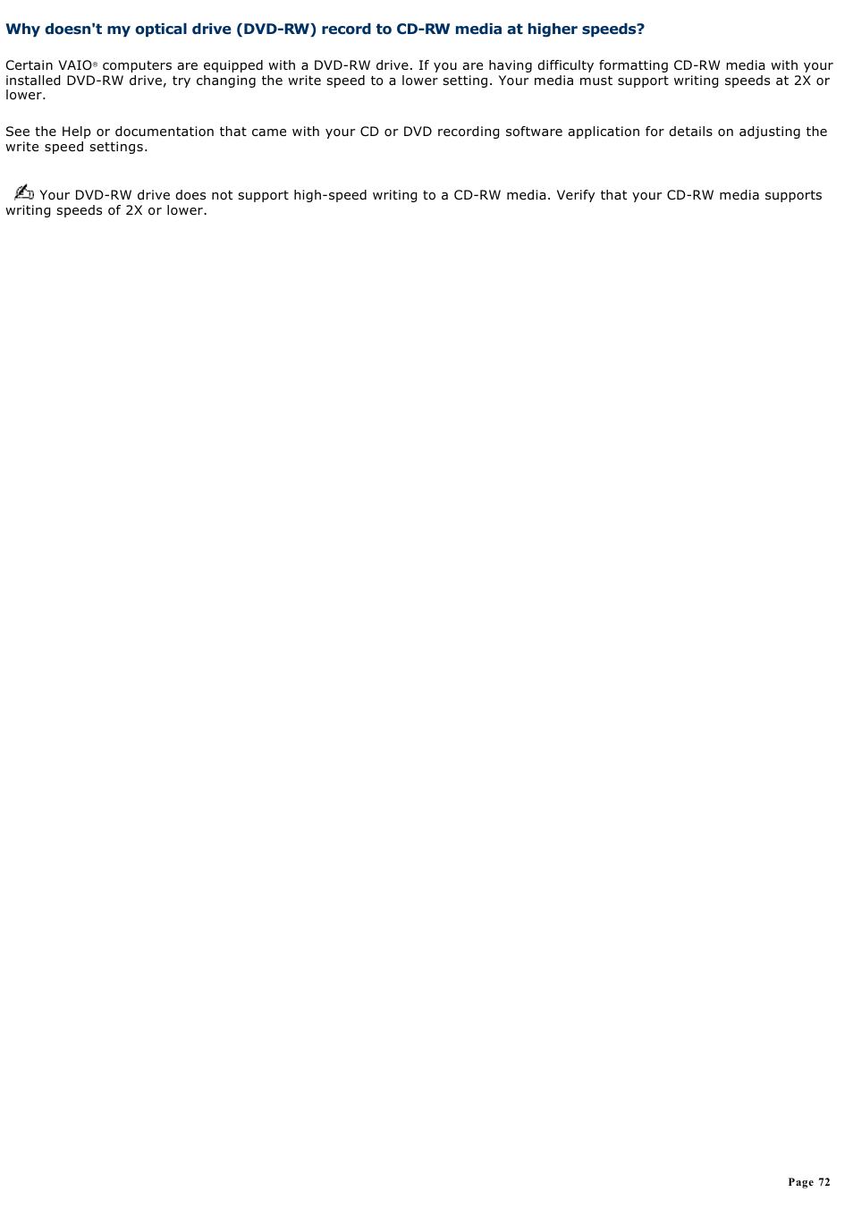 Sony PCV-W20 User Manual | Page 72 / 103