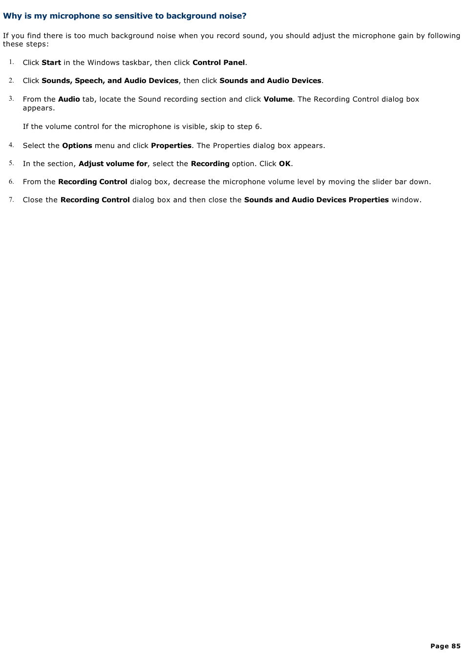 Sony PCV-W20 User Manual | Page 85 / 103