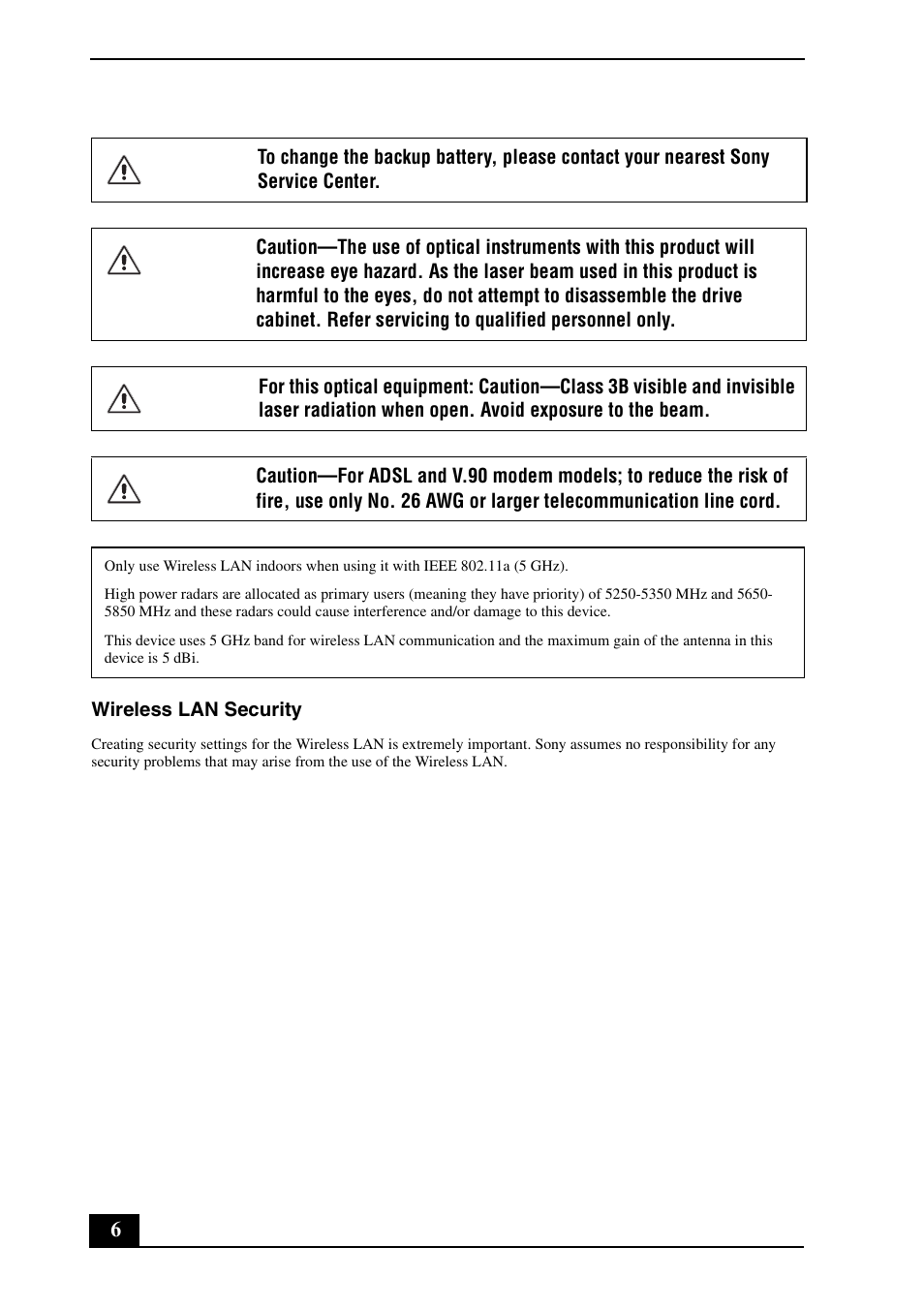 Sony VGN-BX670P User Manual | Page 6 / 20