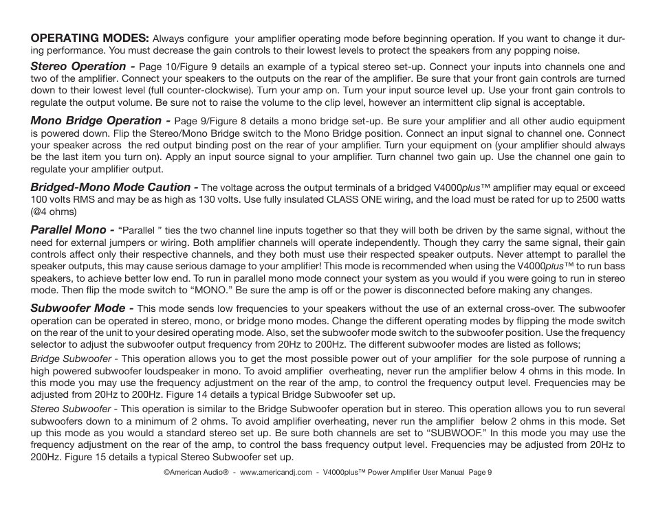 American Audio V4000 plus User Manual | Page 9 / 16