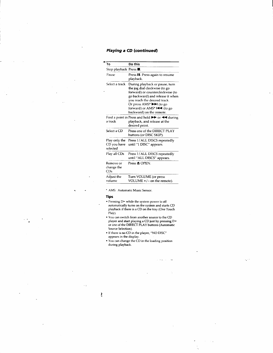 Tips | Sony LBT-G5500 User Manual | Page 12 / 46