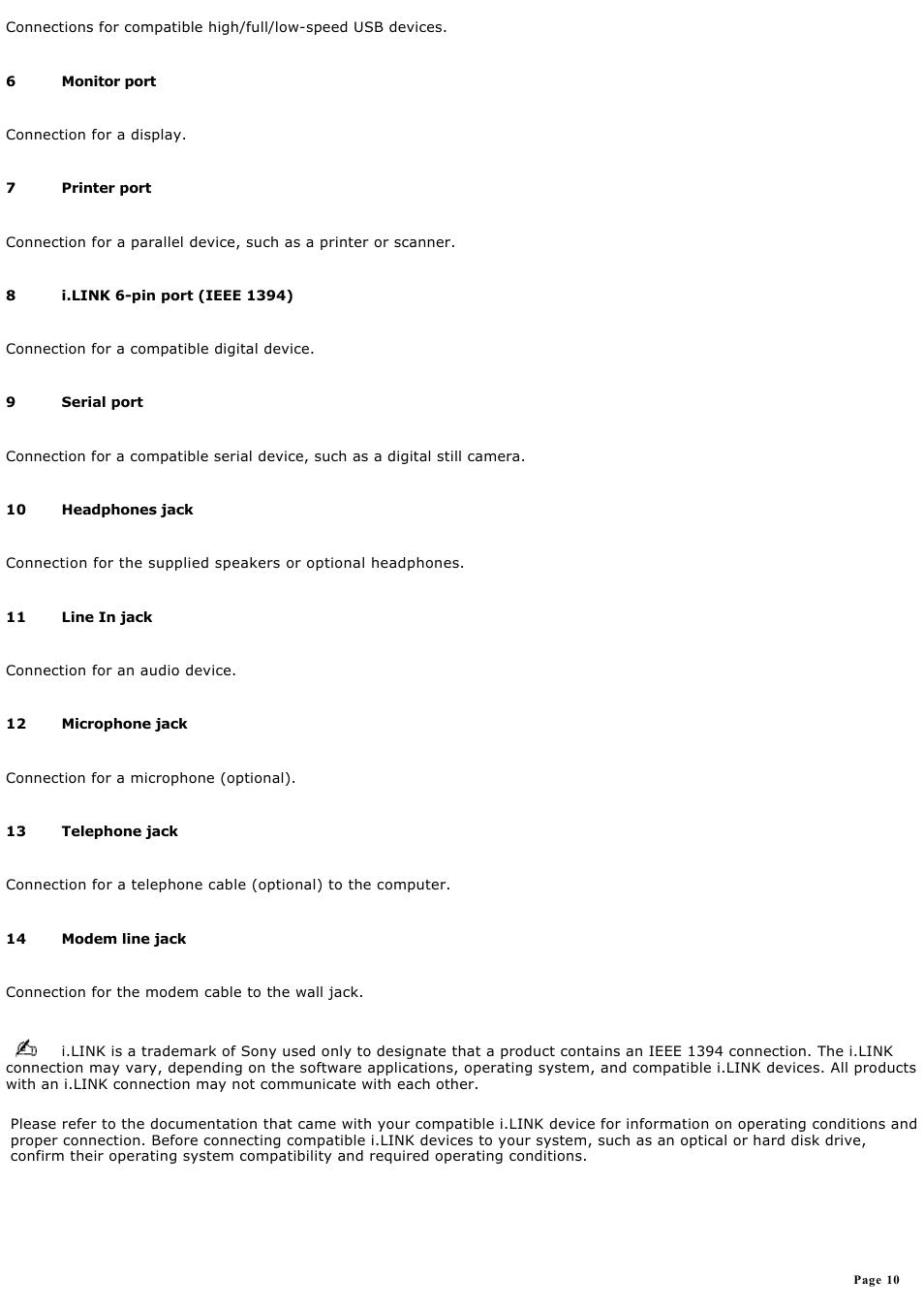 Sony PCV-RS210 User Manual | Page 10 / 114