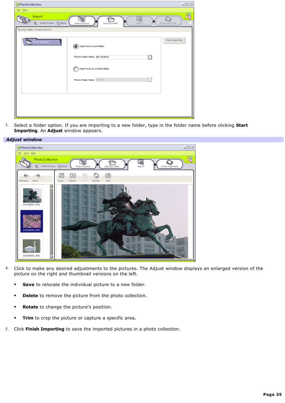 Sony PCV-RS210 User Manual | Page 35 / 114