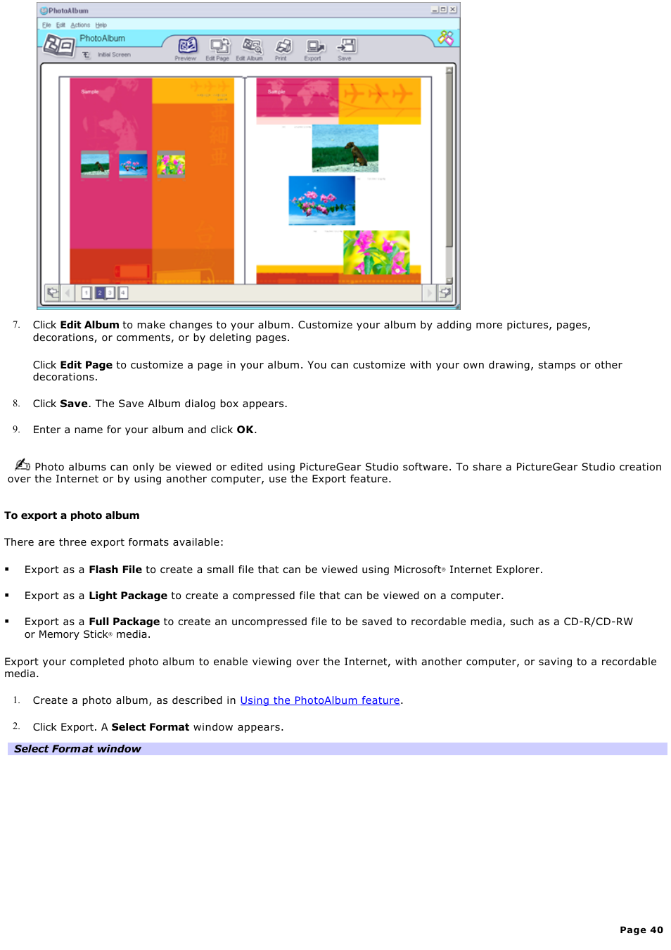 Sony PCV-RS210 User Manual | Page 40 / 114