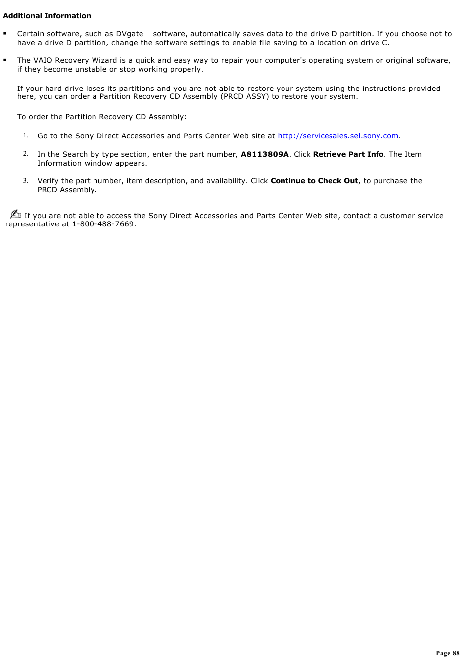 Sony PCV-RS210 User Manual | Page 88 / 114