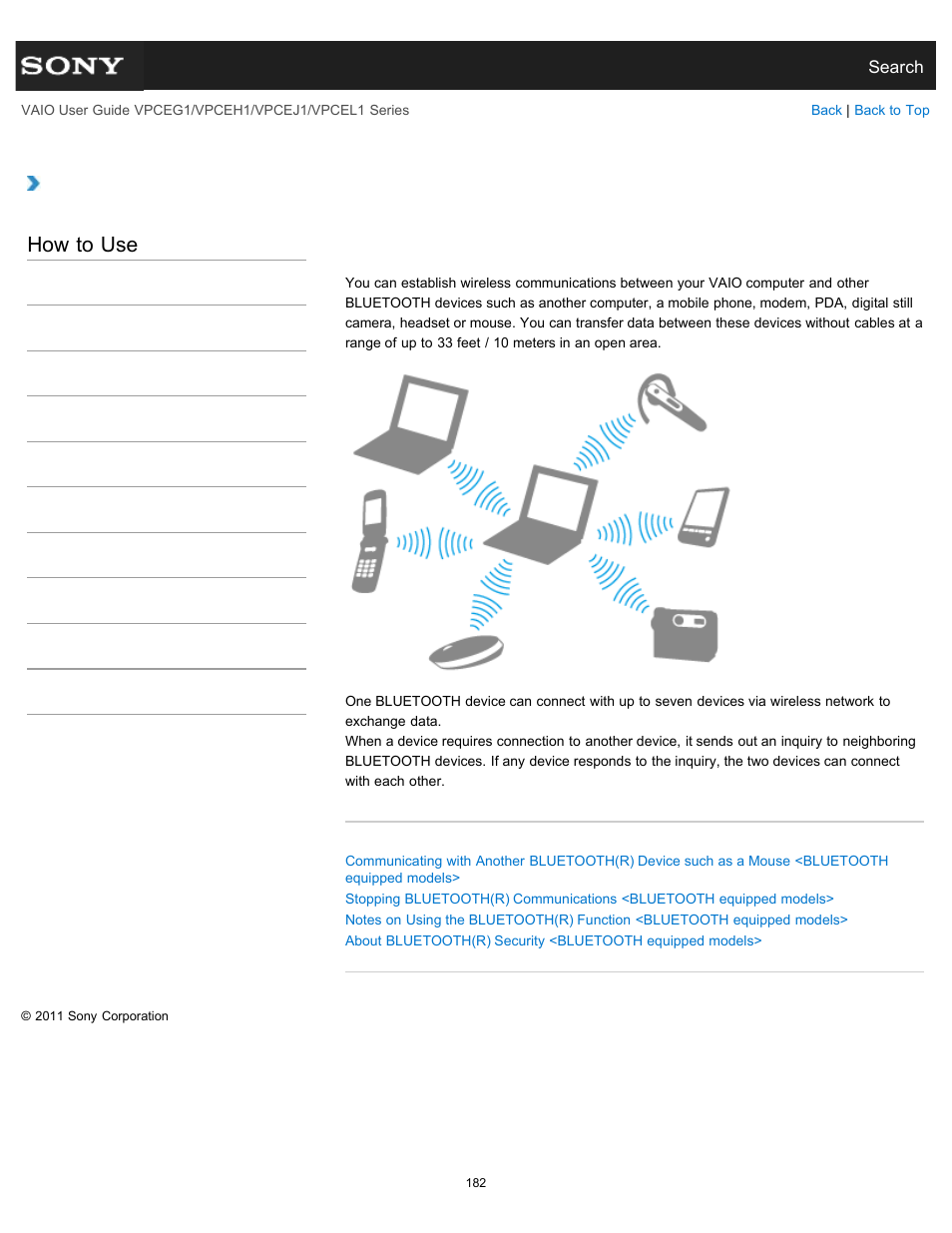 How to use | Sony VPCEH1FGX User Manual | Page 182 / 359