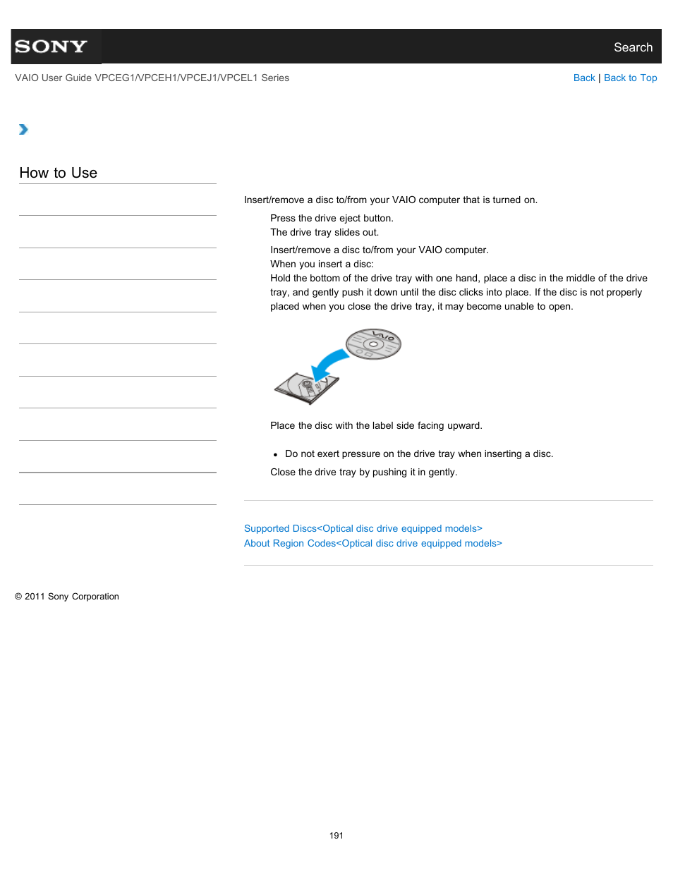 Details, How to use | Sony VPCEH1FGX User Manual | Page 191 / 359