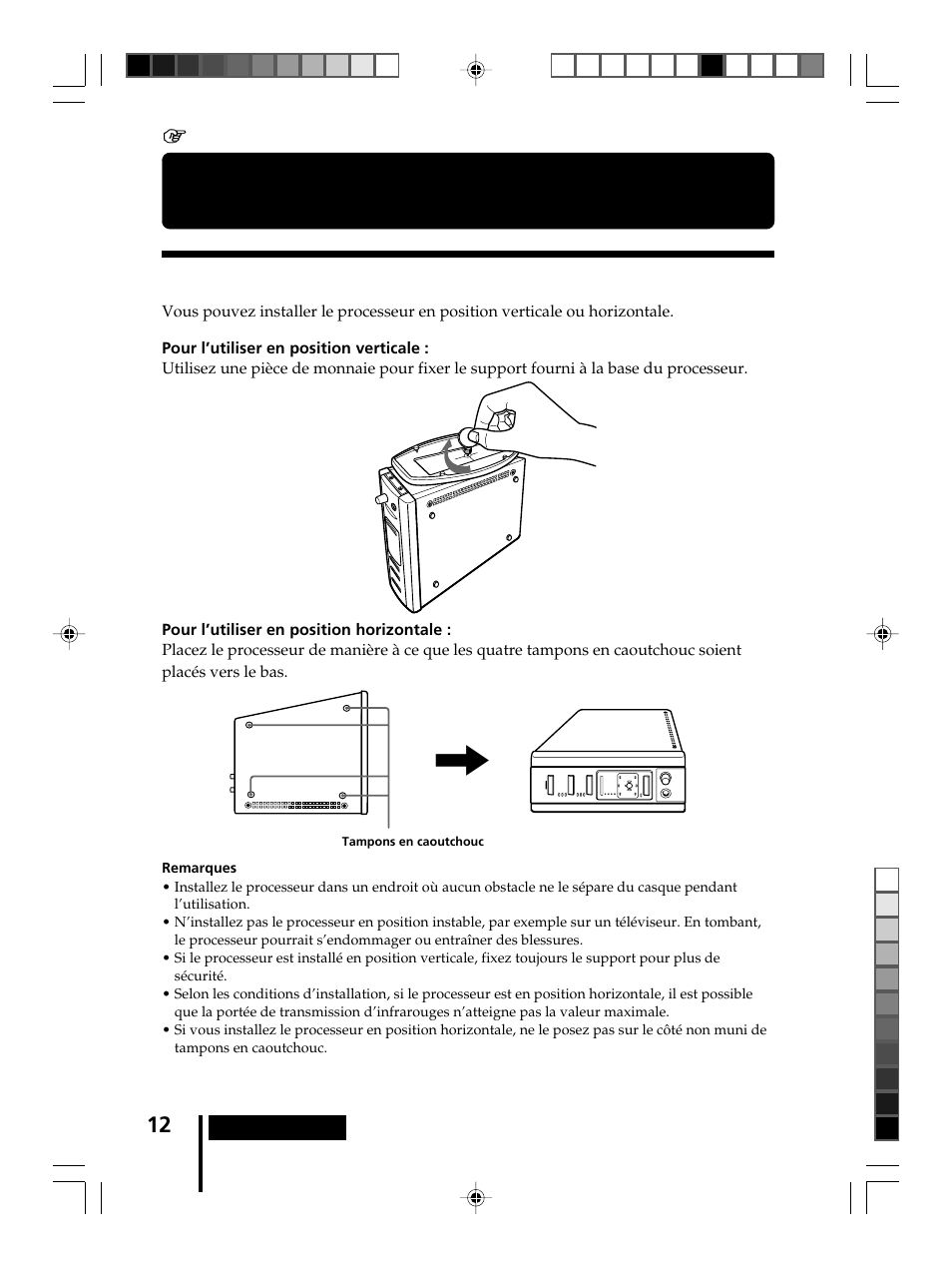 Raccordement du système de casque d’écoute, Installation du système, Raccordement du système de | Casque d’écoute, 1 raccordement | Sony MDR-DS8000 User Manual | Page 40 / 88