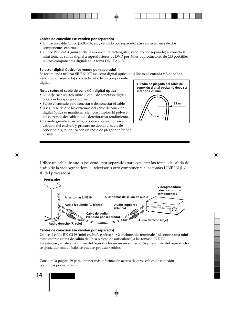 Conexión del procesador a componentes analógicos, Conexión del procesador a, Componentes analógicos | Sony MDR-DS8000 User Manual | Page 70 / 88