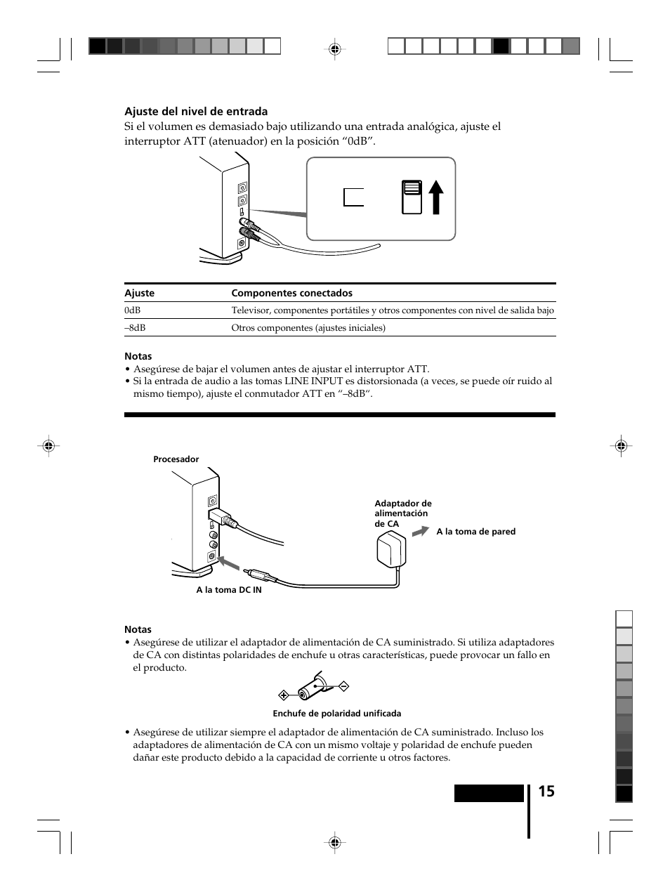 Conexión a la toma de pared | Sony MDR-DS8000 User Manual | Page 71 / 88