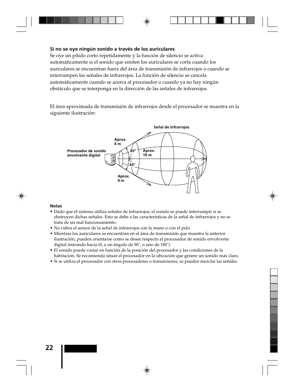 Área de transmisión de infrarrojos | Sony MDR-DS8000 User Manual | Page 78 / 88