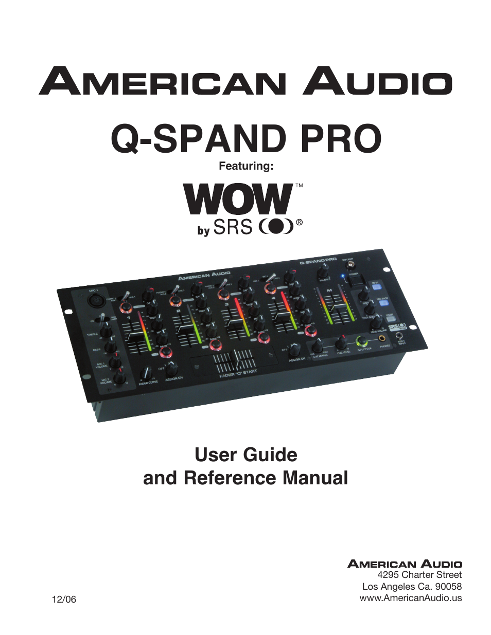 American Audio Q-Spand Pro User Manual | 23 pages