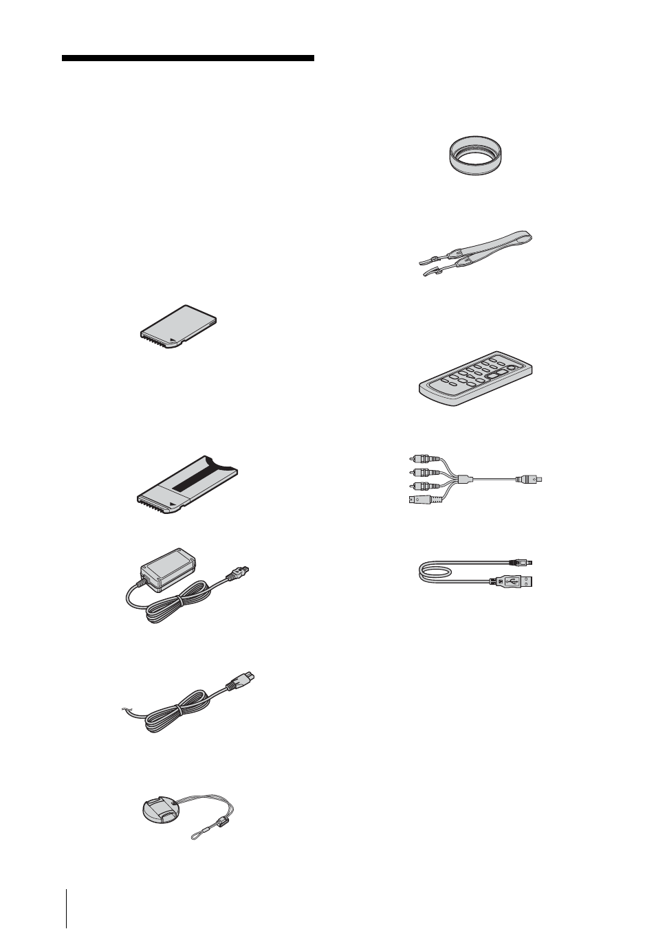Getting started, Step 1: checking supplied items | Sony DCR-HC1000 User Manual | Page 12 / 140