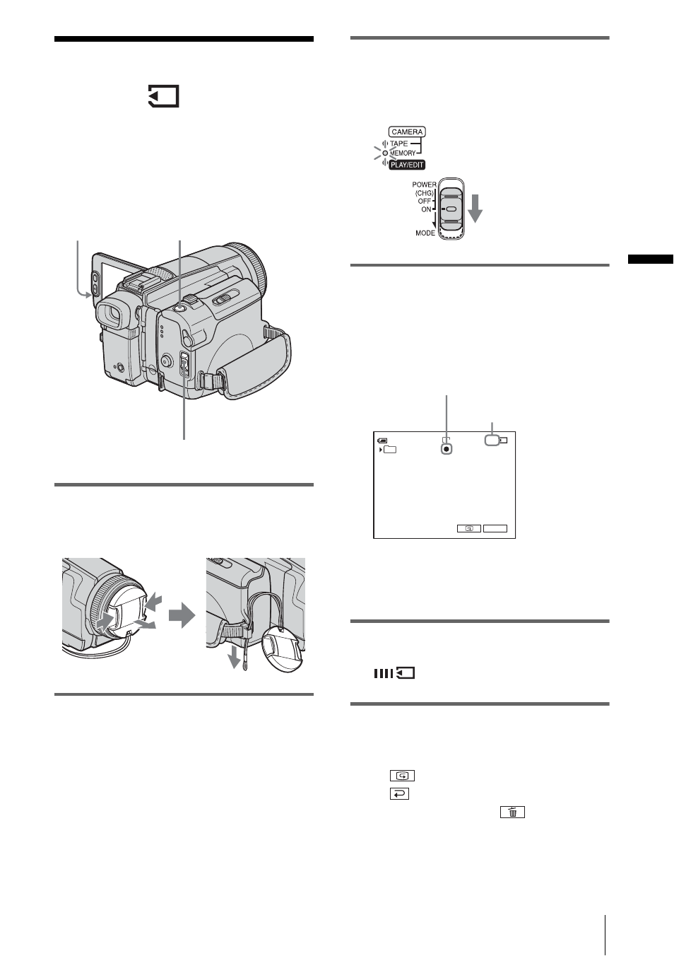 Recording still images – memory photo recording, Recording still images, Memory photo recording | Sony DCR-HC1000 User Manual | Page 29 / 140