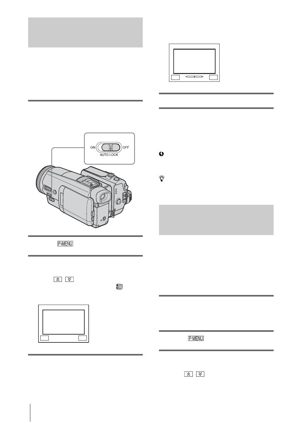 Adjusting the exposure manually, P. 34) | Sony DCR-HC1000 User Manual | Page 34 / 140