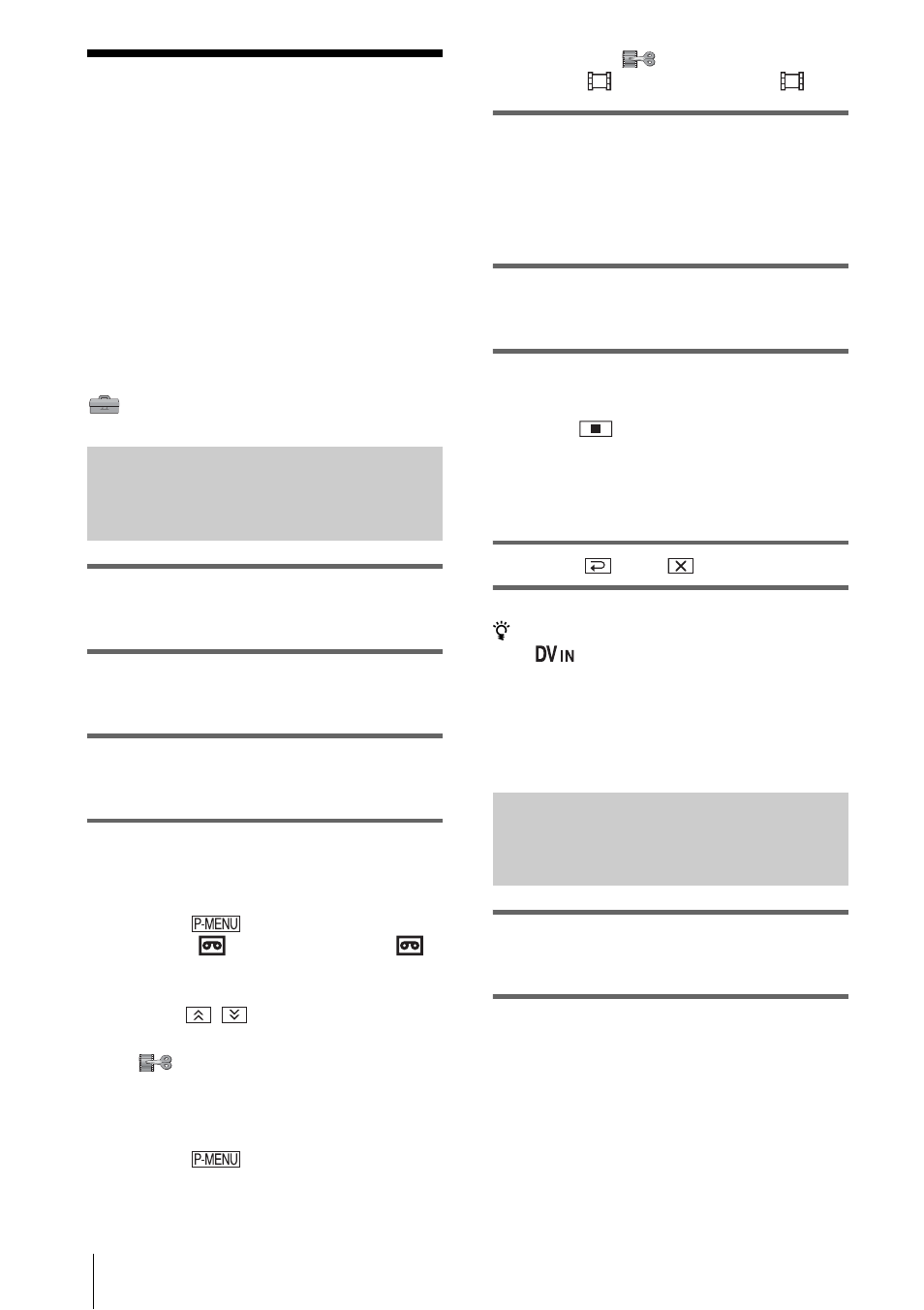 Recording pictures from a vcr or tv, Recording pictures from a vcr or | Sony DCR-HC1000 User Manual | Page 88 / 140