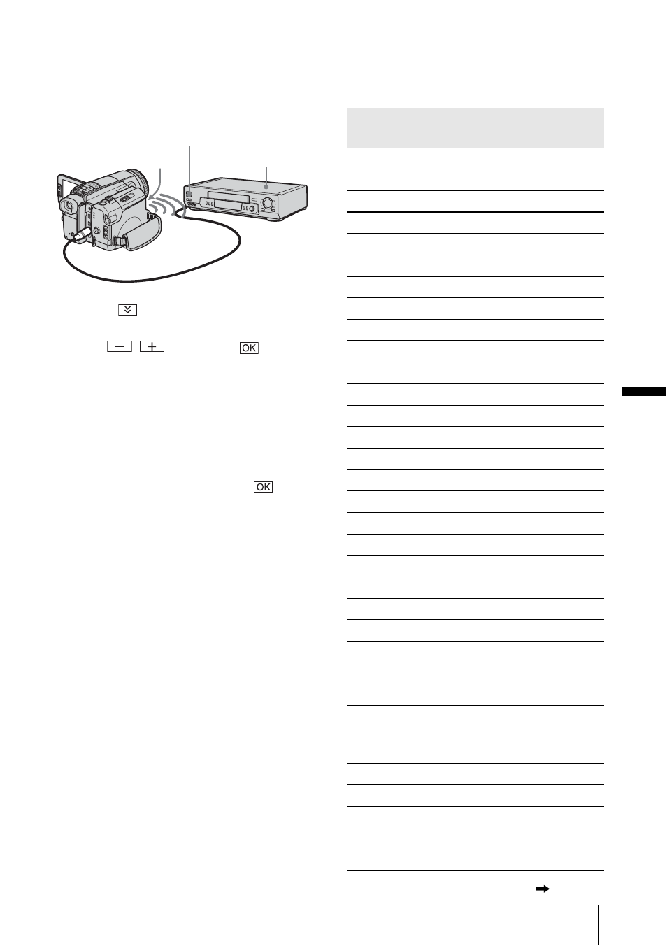 Du b b in g /e d itin g, 93 to set the [ir setup] code, Ir setup] code list | Sony DCR-HC1000 User Manual | Page 93 / 140