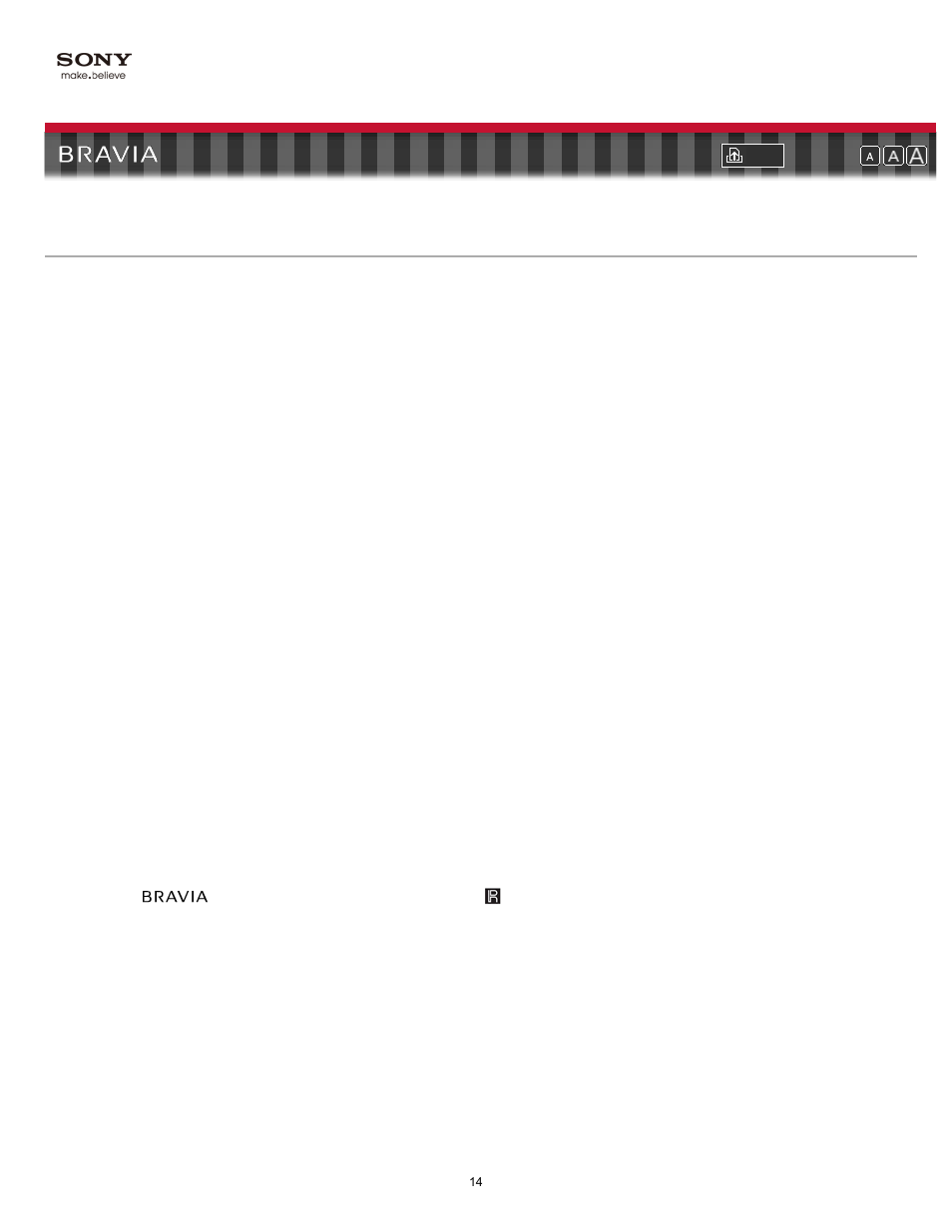 Trademark information | Sony KDL-55EX710 User Manual | Page 14 / 138