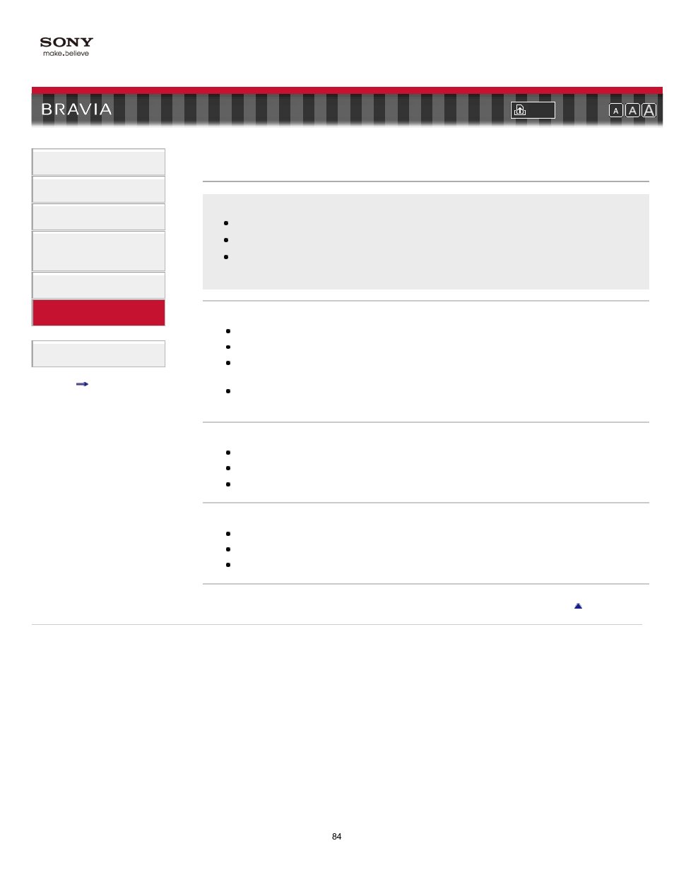 Sound, Troubleshooting (sound) | Sony KDL-55EX710 User Manual | Page 84 / 138