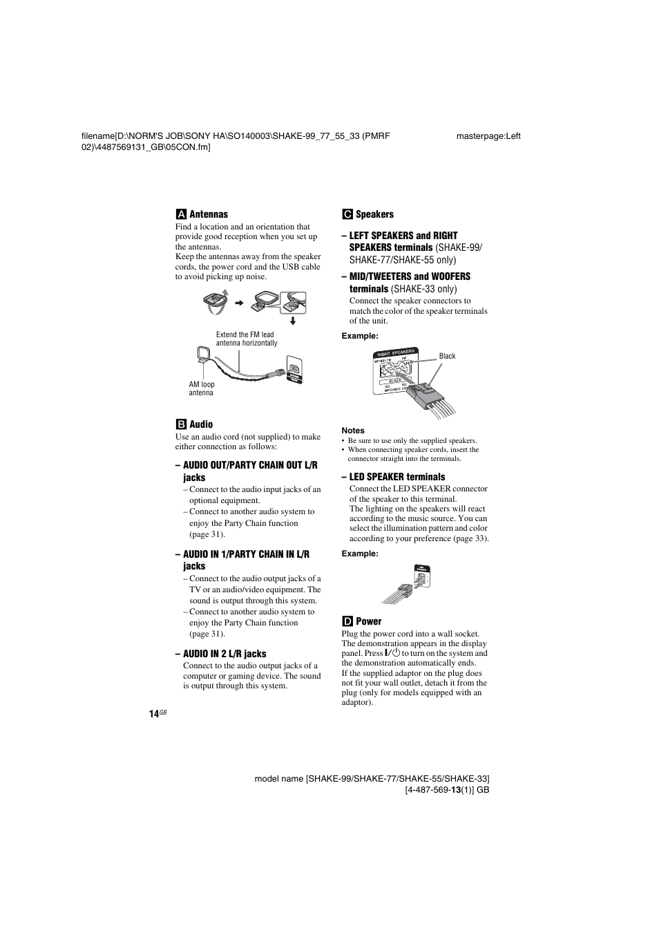 Sony SHAKE-99 User Manual | Page 14 / 48