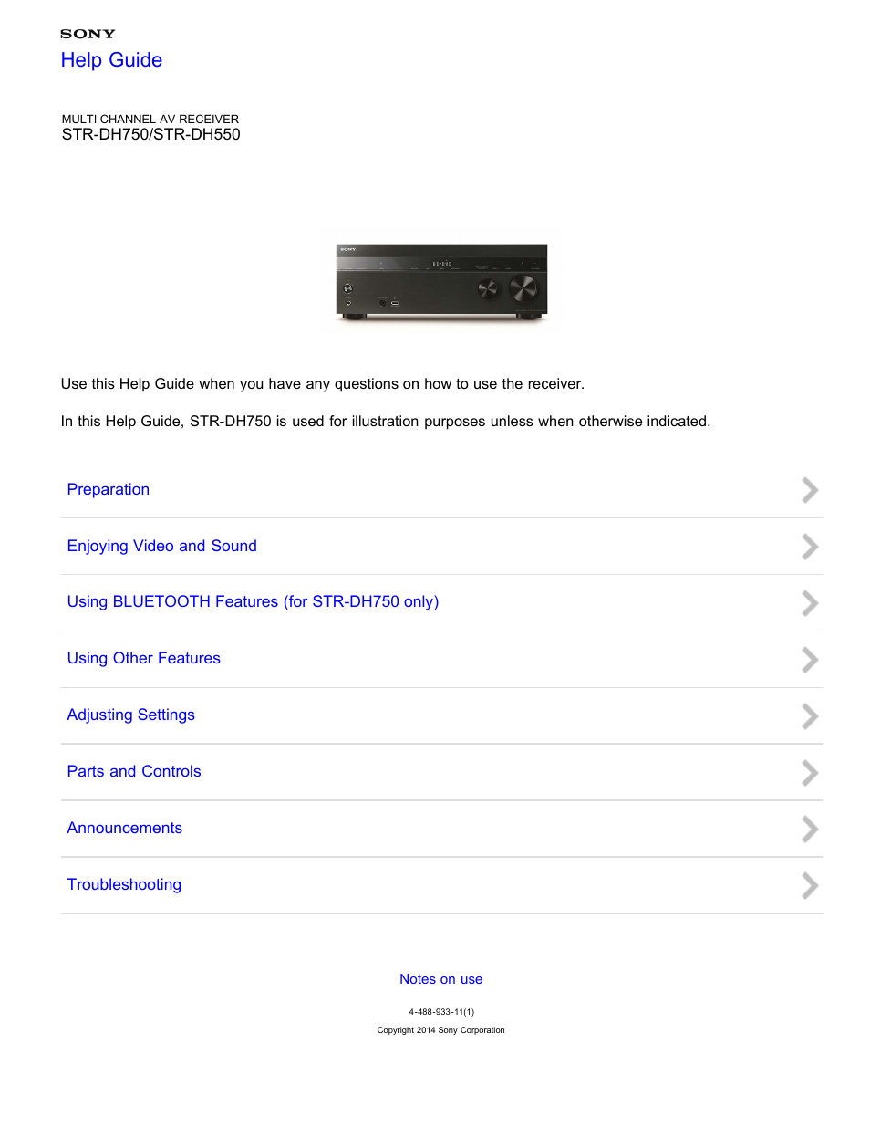 Sony STR-DH750 User Manual | 246 pages