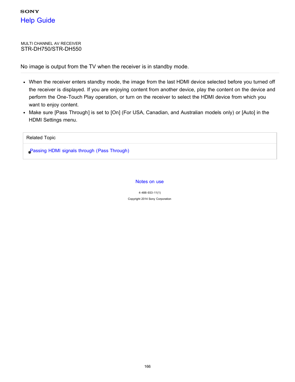 Help guide | Sony STR-DH750 User Manual | Page 173 / 246